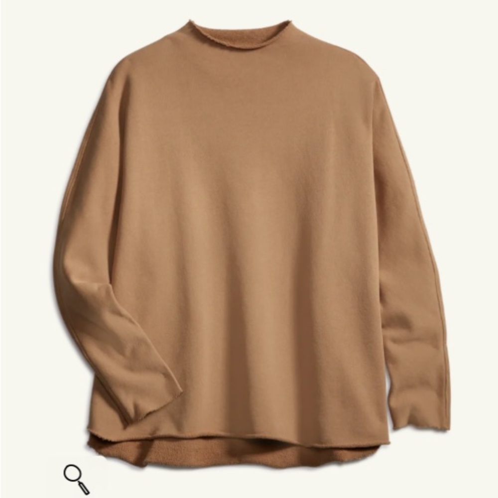 Frank & Eileen Effie Fleece Funnel Neck Capelet XS Camel
